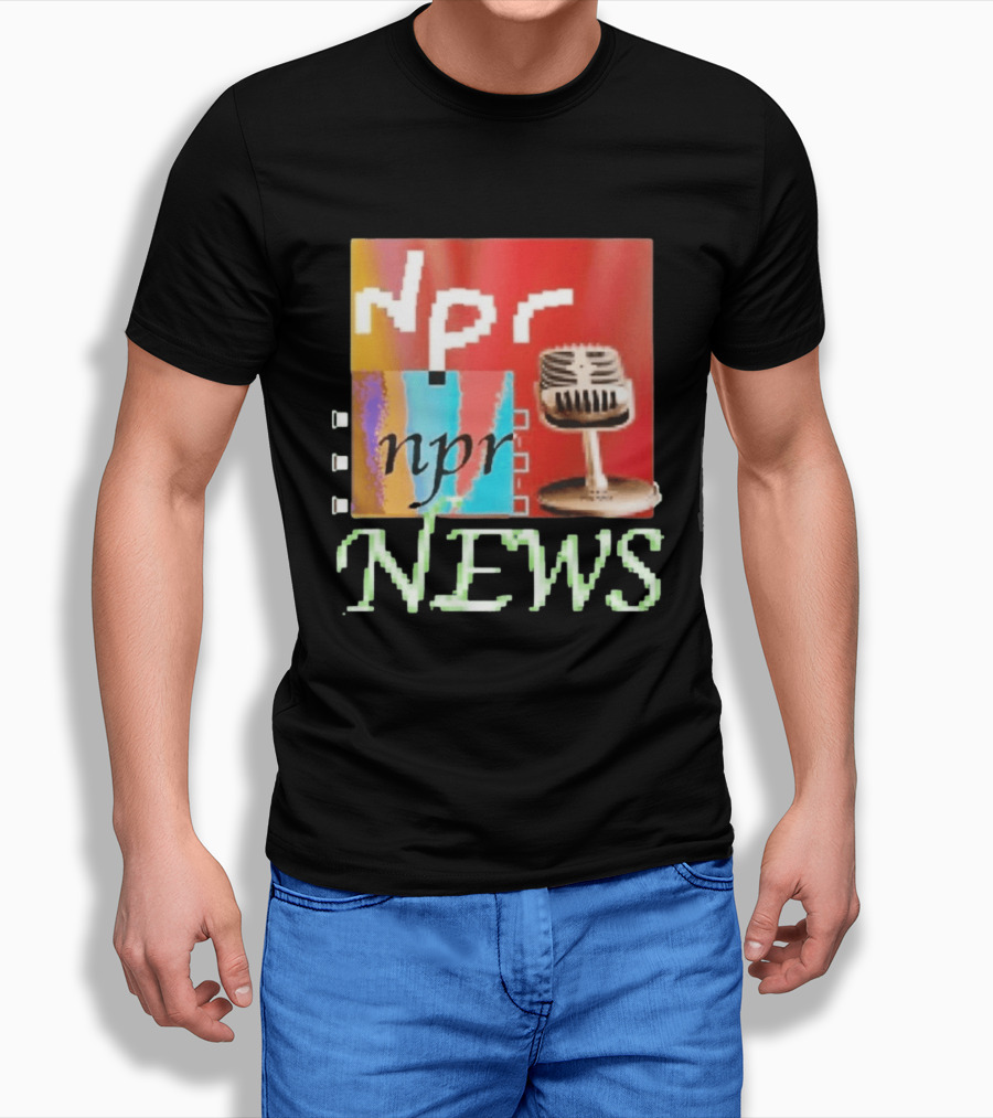 NPR News Public Radio Microphone Icon Podcast T-Shirt