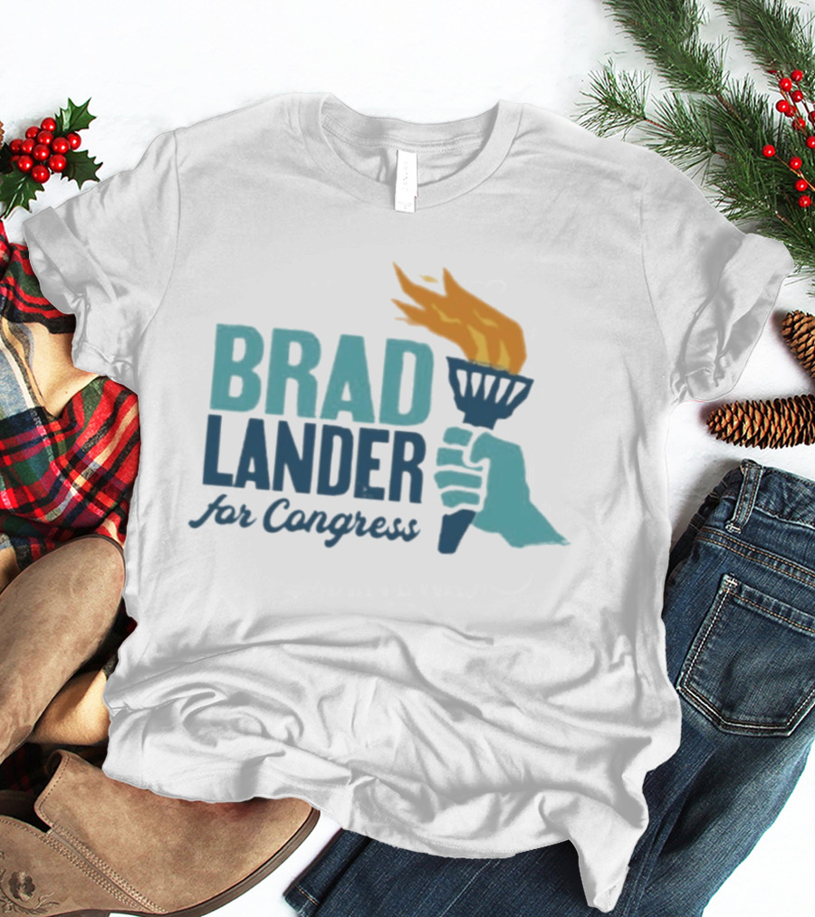 Brad Lander For Congress Torch T-Shirt
