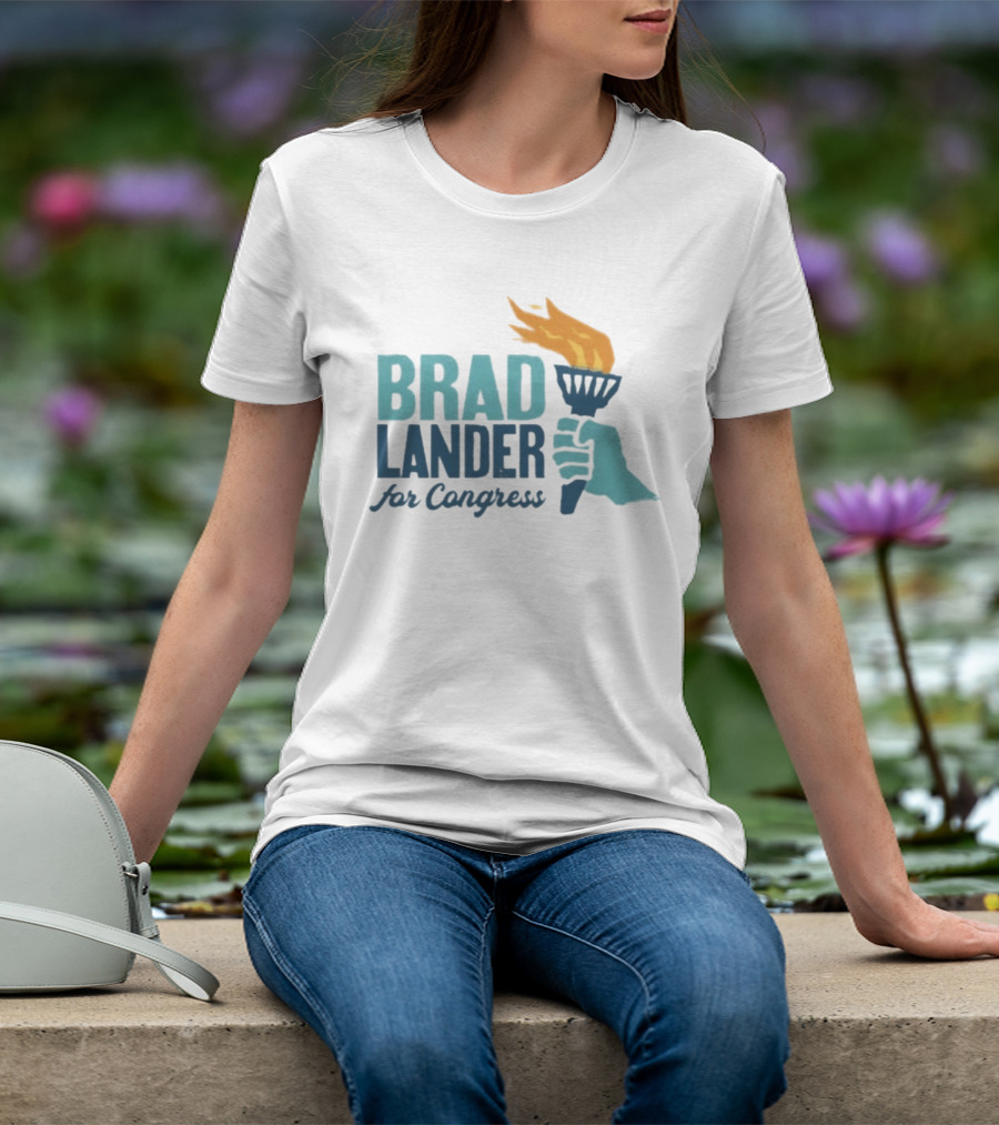 Brad Lander For Congress Torch T-Shirt