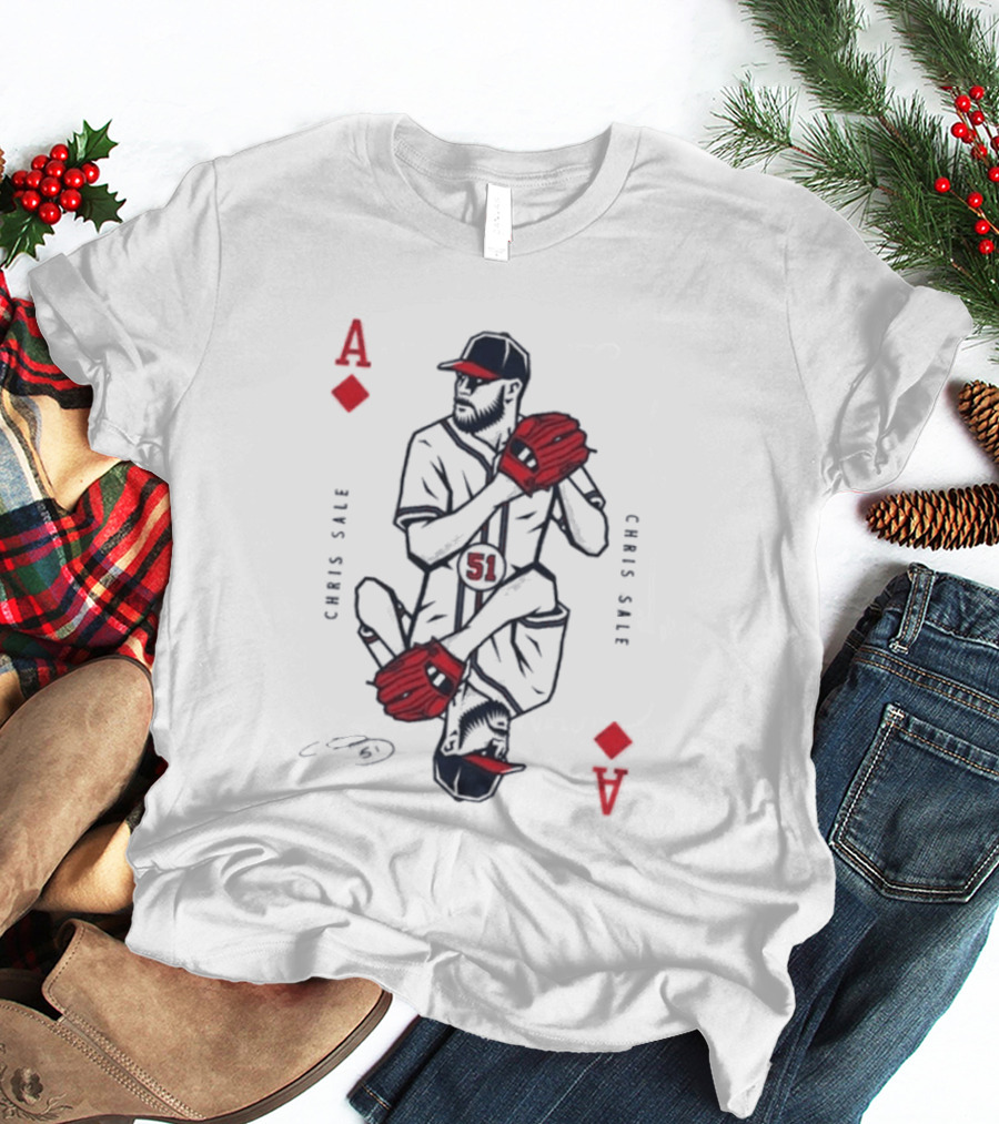 Chris Sale Ace Of Diamonds Playing Card MLB Baseball T-Shirt