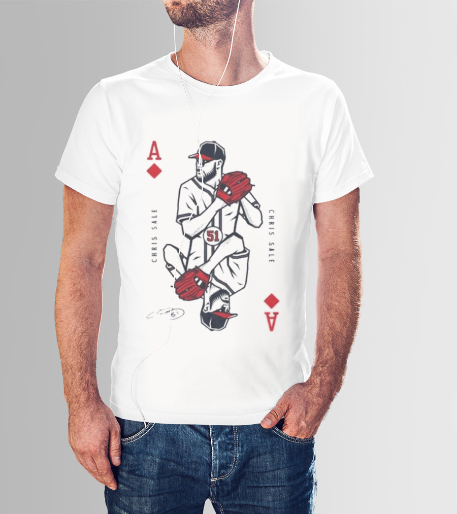 Chris Sale Ace Of Diamonds Playing Card MLB Baseball T-Shirt