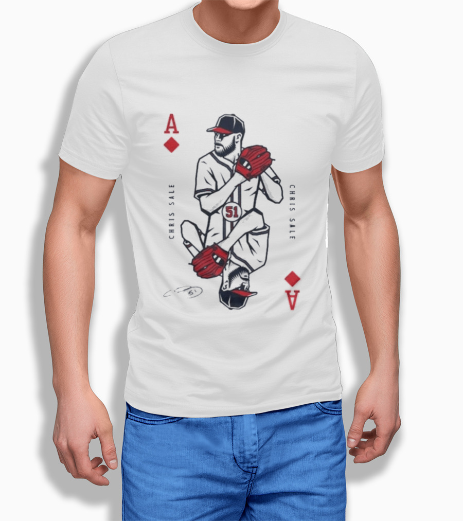 Chris Sale Ace Of Diamonds Playing Card MLB Baseball T-Shirt