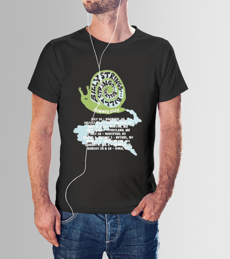 Billy Strings Summer 2026 Snail Tour Dates July August Schedule T-Shirt