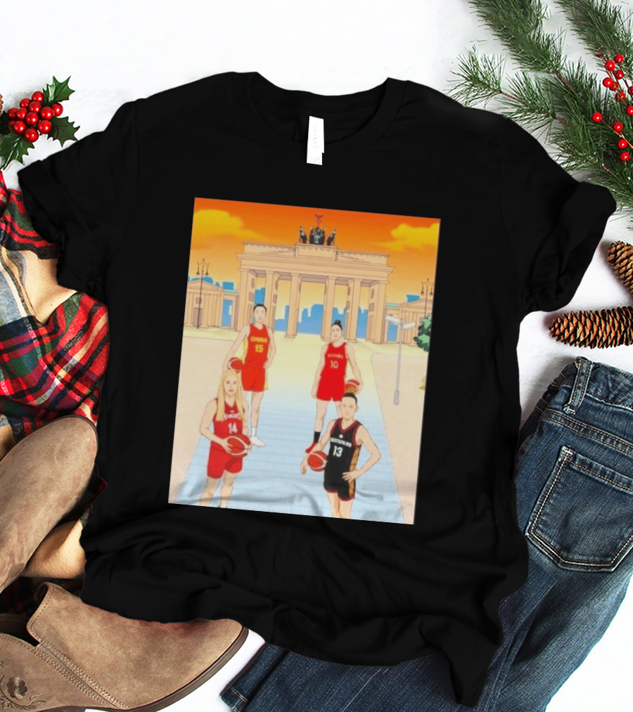 China 15 Espana 10 Hungary 14 Deutschland 13 Basketball Players Berlin T-Shirt