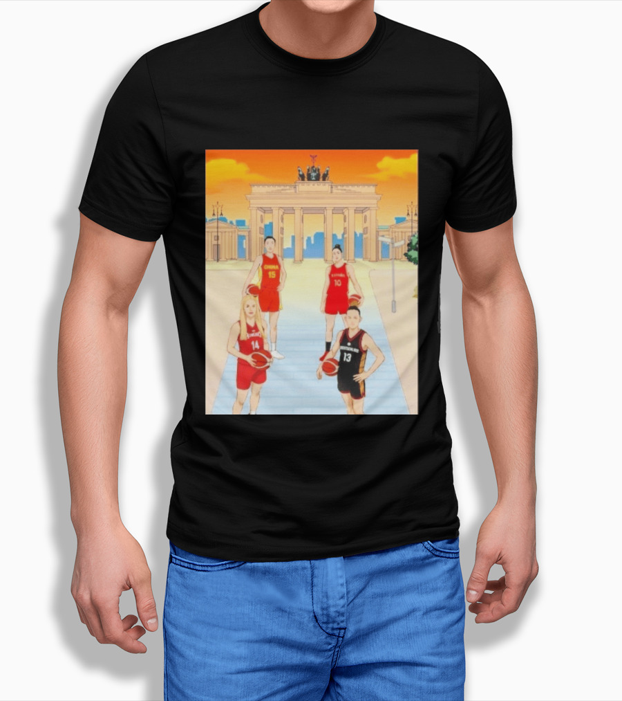 China 15 Espana 10 Hungary 14 Deutschland 13 Basketball Players Berlin T-Shirt