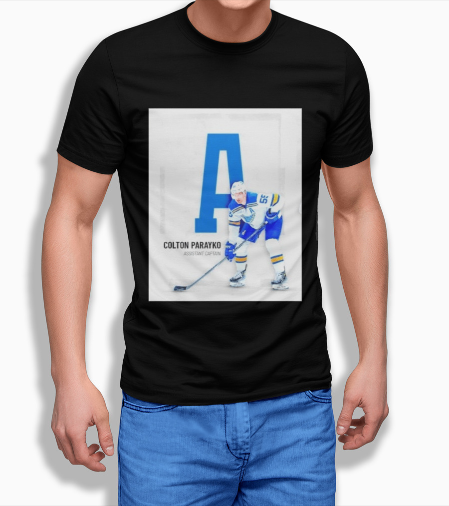 Colton Parayko St Louis Blues Assistant Captain No 55 Hockey Player T-Shirt
