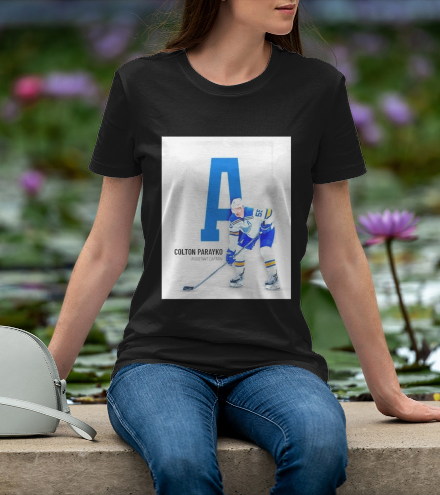Colton Parayko St Louis Blues Assistant Captain No 55 Hockey Player T-Shirt