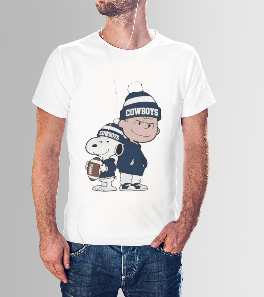 Snoopy Charlie Cowboys Football Fan T-Shirt