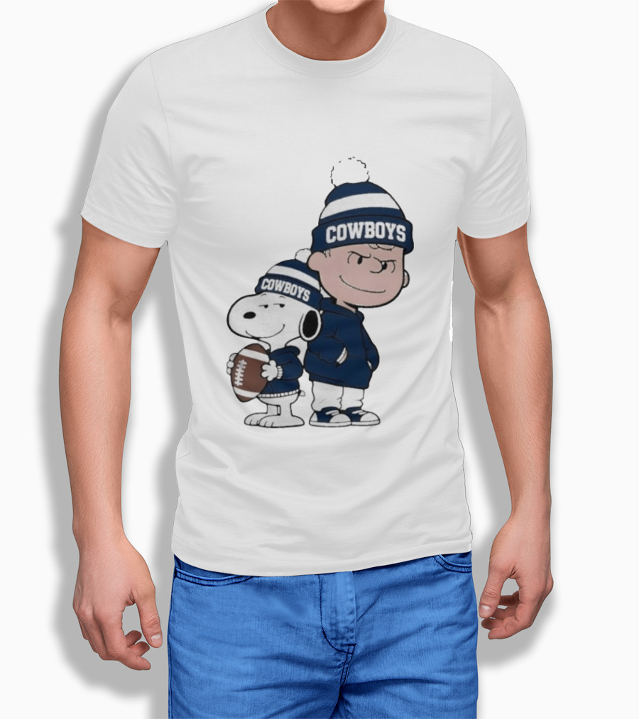 Snoopy Charlie Cowboys Football Fan T-Shirt