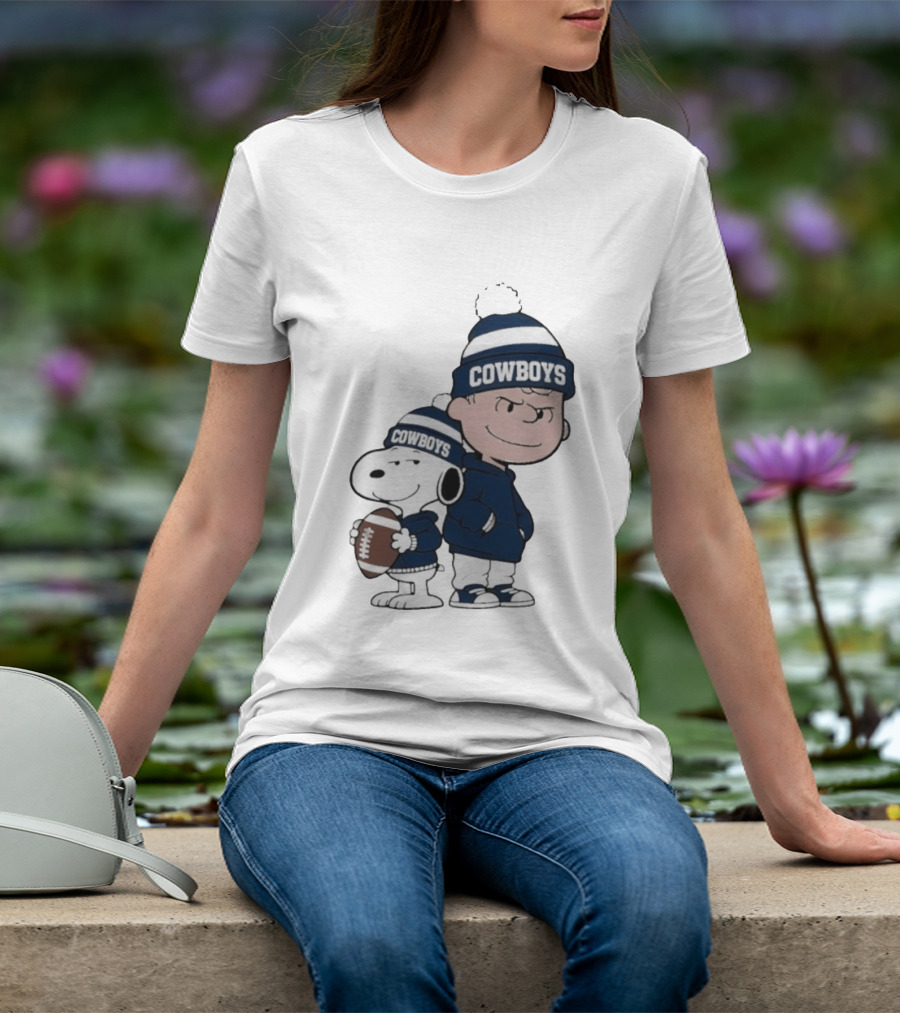 Snoopy Charlie Cowboys Football Fan T-Shirt