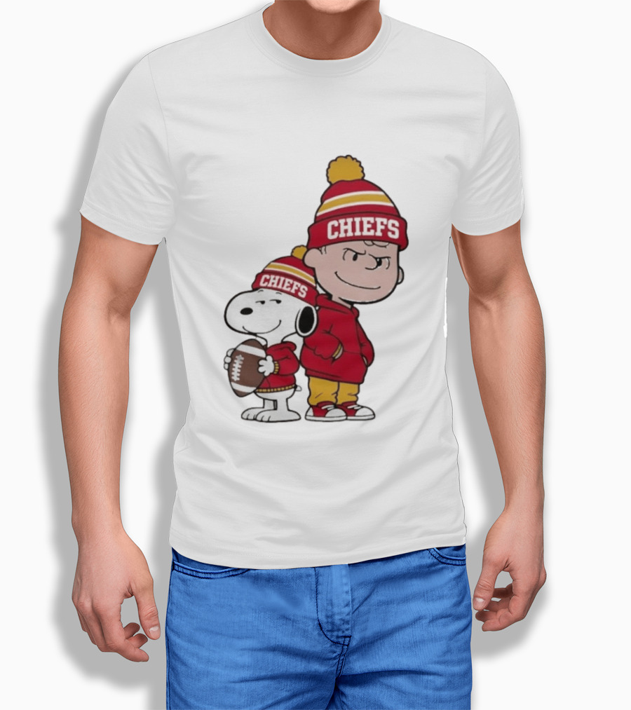 Snoopy And Charlie Brown Chiefs Football Fans Kansas City Chiefs T-Shirt