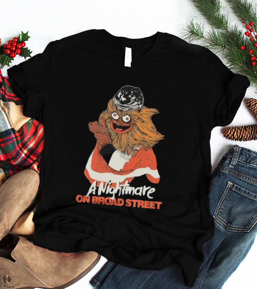 Philadelphia Flyers Gritty A Nightmare On Broad Street T-Shirt