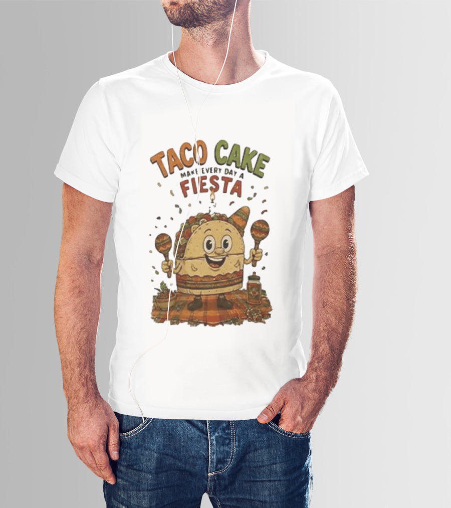 Taco Cake Maraca Party Make Every Day A Fiesta T-Shirt