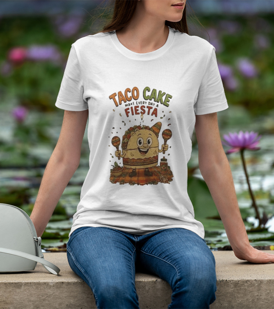 Taco Cake Maraca Party Make Every Day A Fiesta T-Shirt