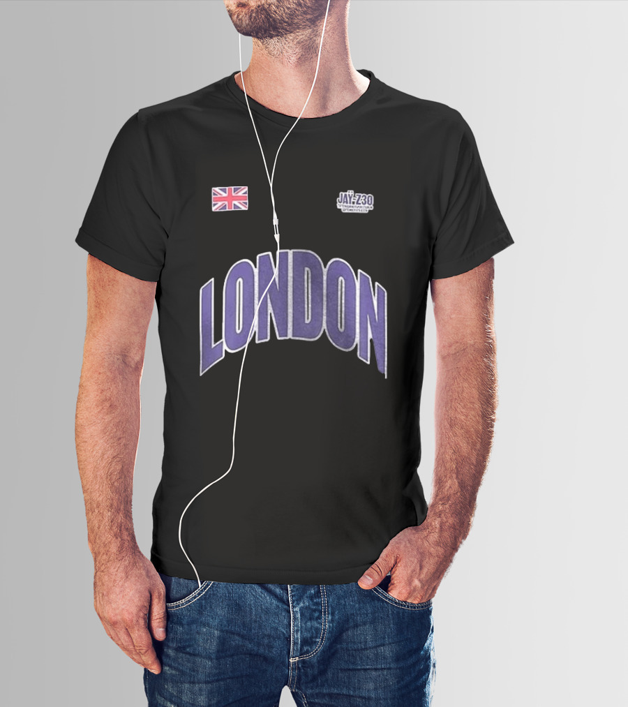 Jay Z London Pop Up Tottenham Hotspur Stadium Name And Number With Union Jack Flag T-Shirt