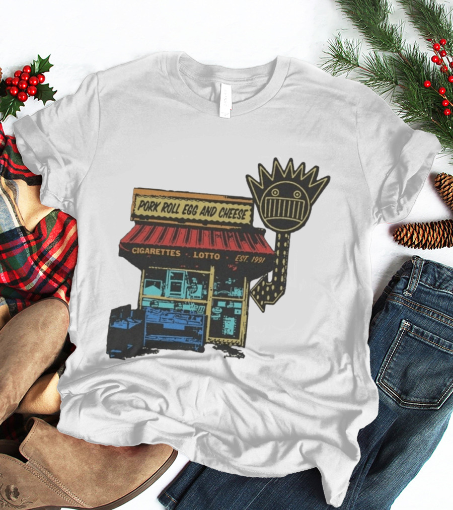 Ween Pork Roll Egg And Cheese Cigarettes Lotto 1991 Storefront T-Shirt