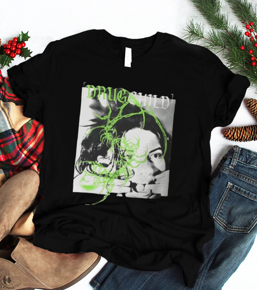 Drugchild Green Cyber Sigilism High Contrast No Depth Just Death And Decay T-Shirt