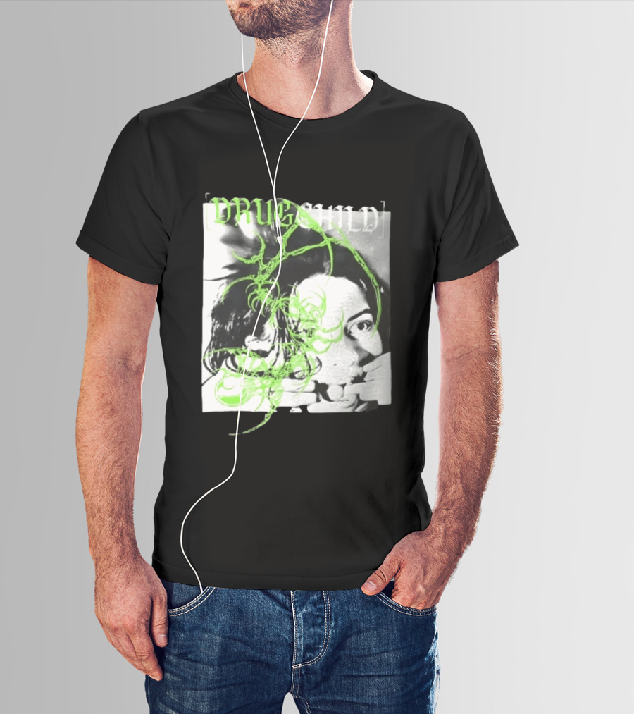 Drugchild Green Cyber Sigilism High Contrast No Depth Just Death And Decay T-Shirt