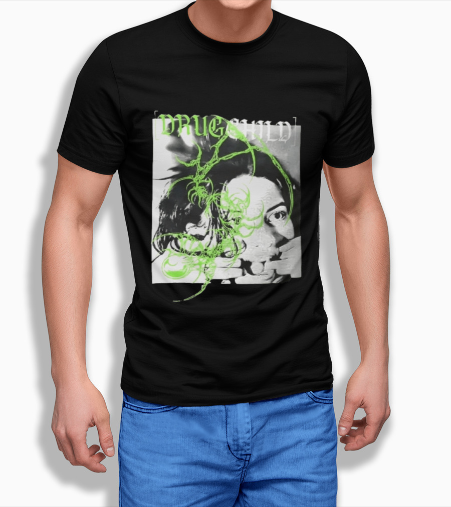 Drugchild Green Cyber Sigilism High Contrast No Depth Just Death And Decay T-Shirt