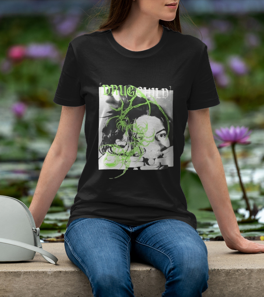 Drugchild Green Cyber Sigilism High Contrast No Depth Just Death And Decay T-Shirt