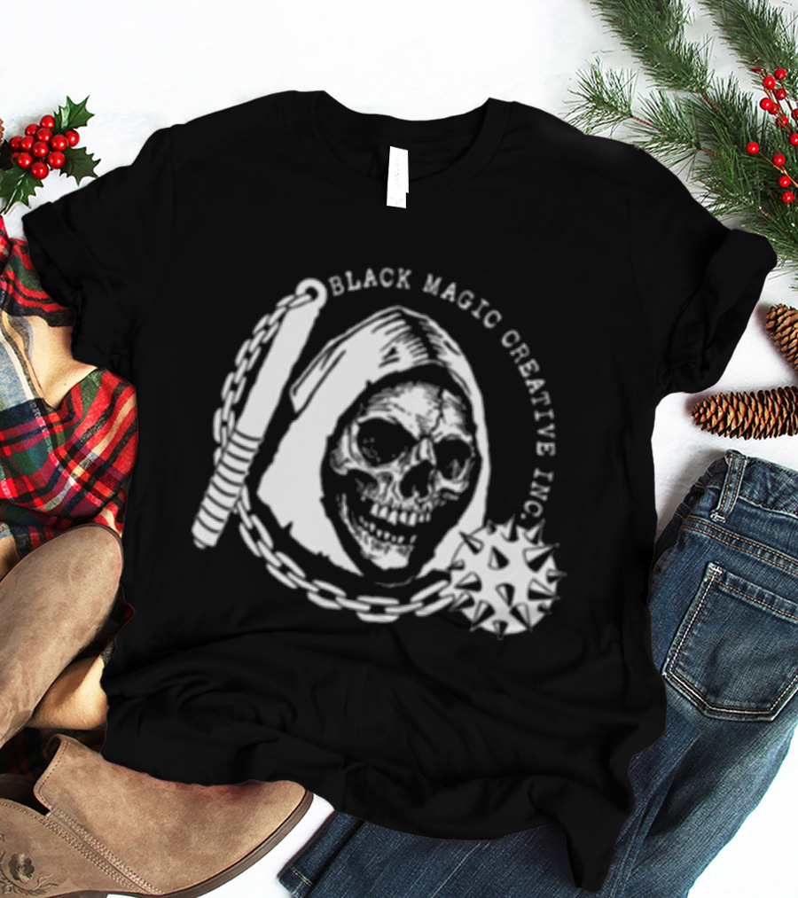 Black Magic Creative Inc Skull And Chain T-Shirt