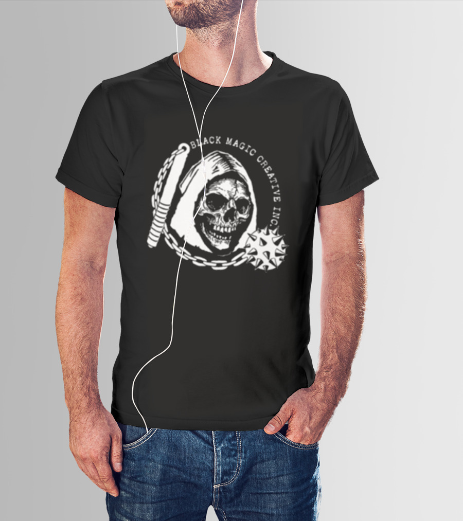 Black Magic Creative Inc Skull And Chain T-Shirt