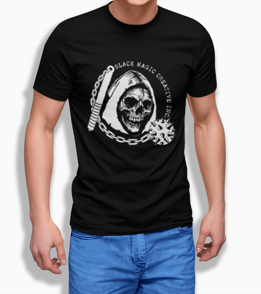 Black Magic Creative Inc Skull And Chain T-Shirt