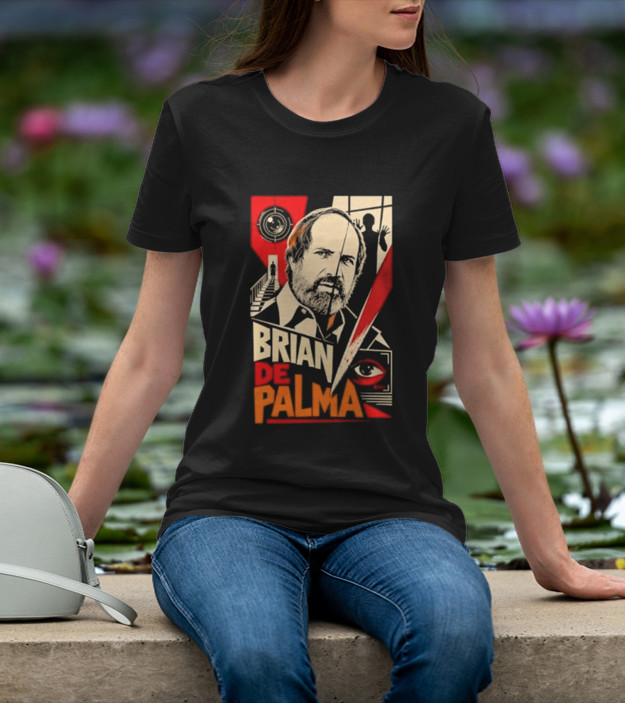 Brian De Palma Cinematic Visionary Red Eye Montages T-Shirt