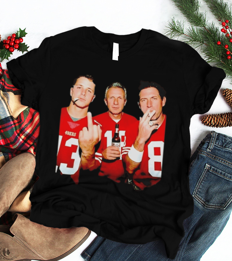Brock Purdy Joe Montana Steve Young 49ers Legends NFL Players T-Shirt