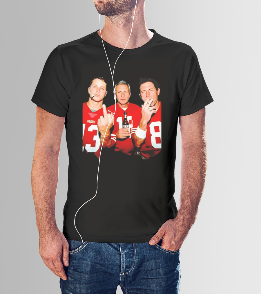 Brock Purdy Joe Montana Steve Young 49ers Legends NFL Players T-Shirt