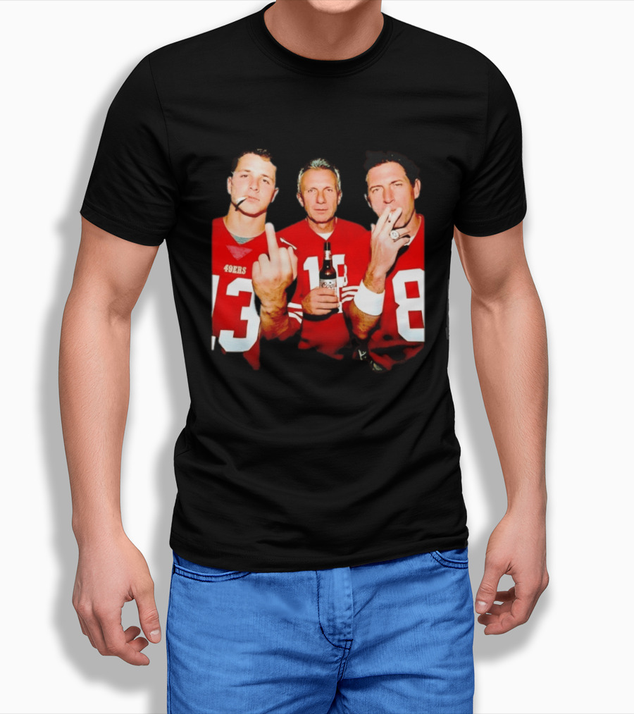 Brock Purdy Joe Montana Steve Young 49ers Legends NFL Players T-Shirt