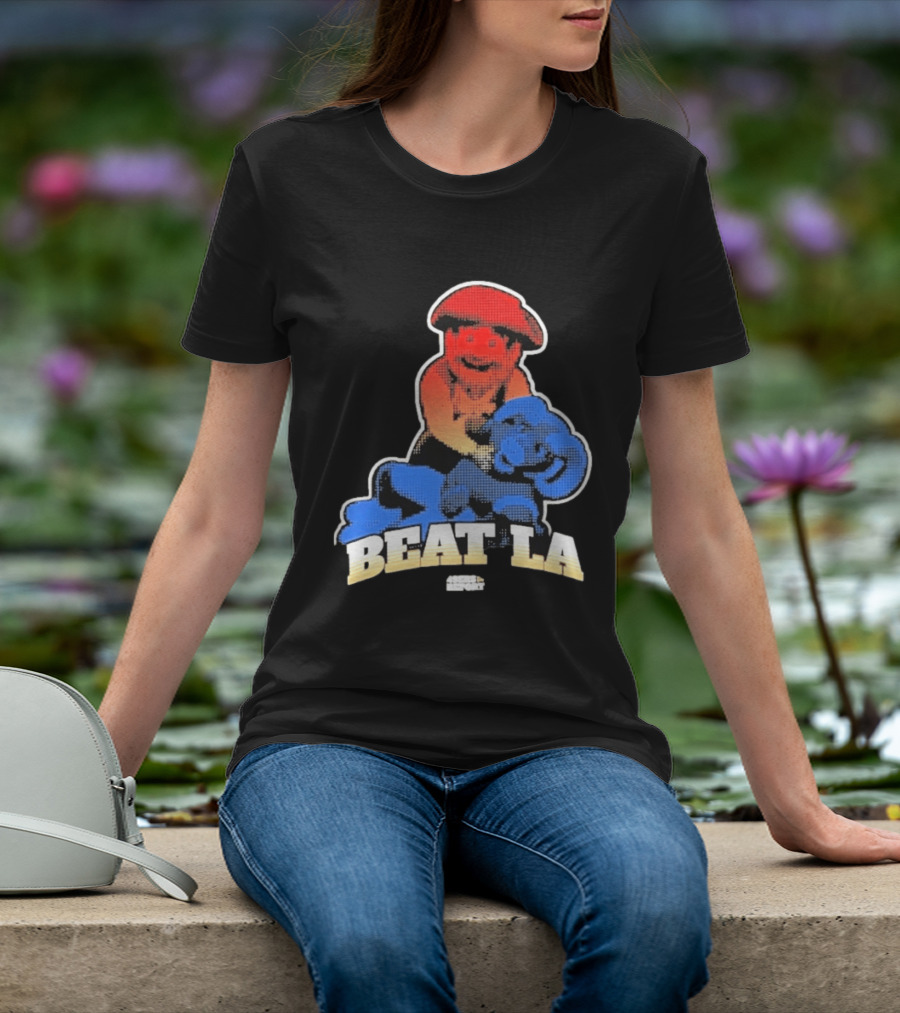 San Francisco 49ers Beat LA Rams Retro Style Football Rivalry T-Shirt