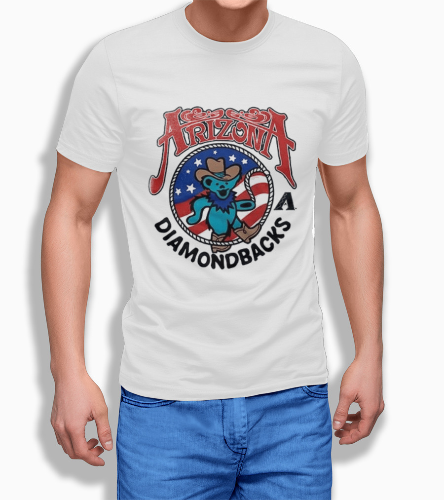 Arizona Diamondbacks Grateful Dead Americana Cowboy Bear T-Shirt