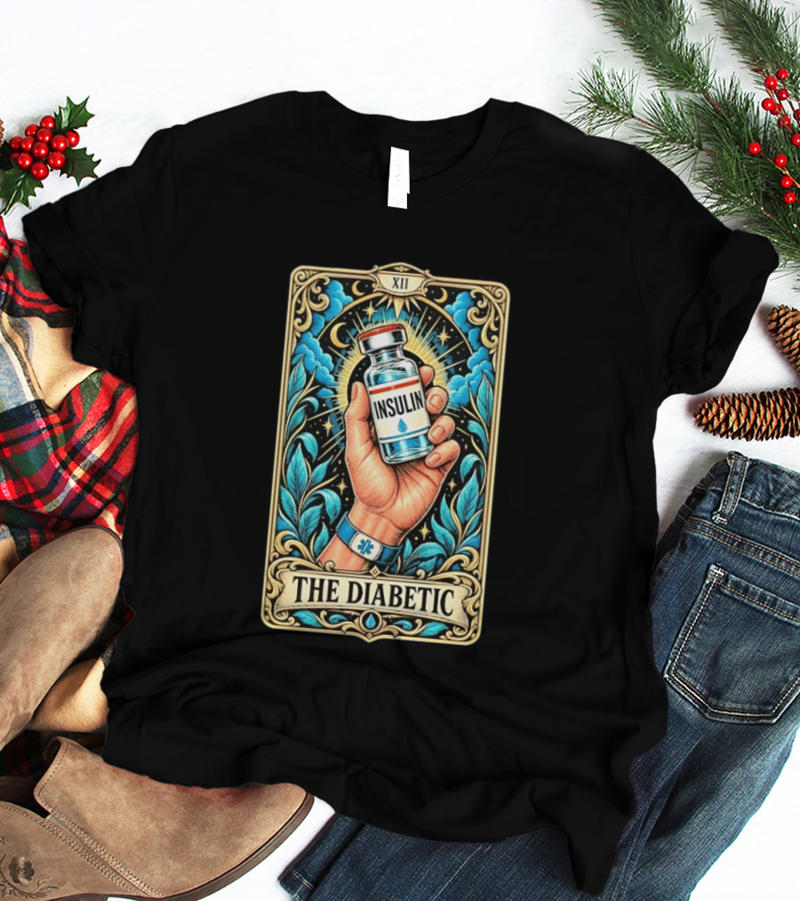 The Diabetic Tarot Card Insulin Vial Magic Hand XII T-Shirt