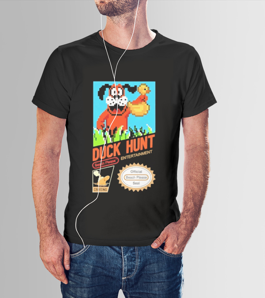 Duck Hunt Entertainment Beach Please Cruising Gaming T-Shirt