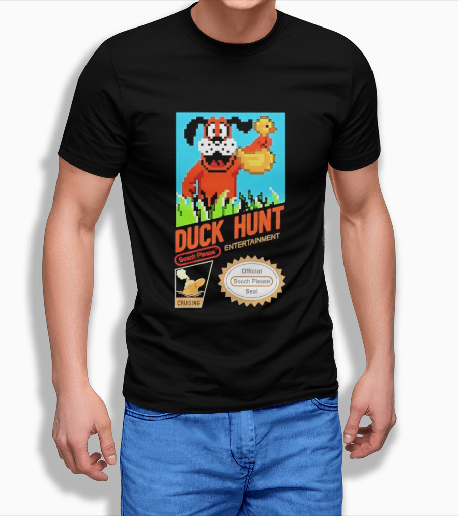 Duck Hunt Entertainment Beach Please Cruising Gaming T-Shirt