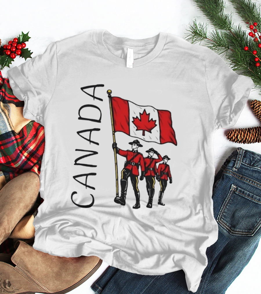 Canada Flag Royal Canadian Mounted Police Parade T-Shirt