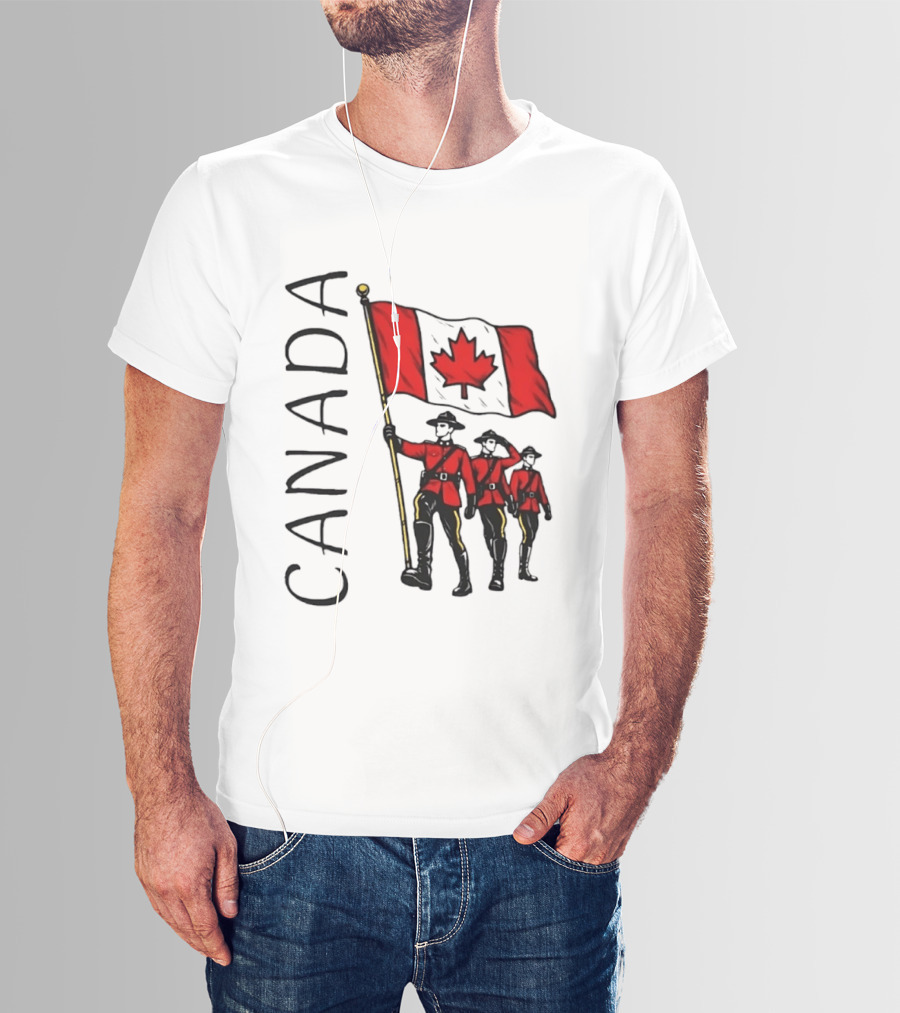 Canada Flag Royal Canadian Mounted Police Parade T-Shirt