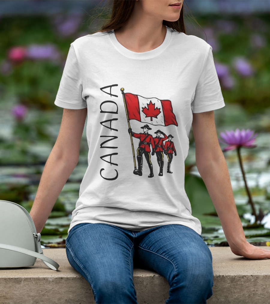 Canada Flag Royal Canadian Mounted Police Parade T-Shirt