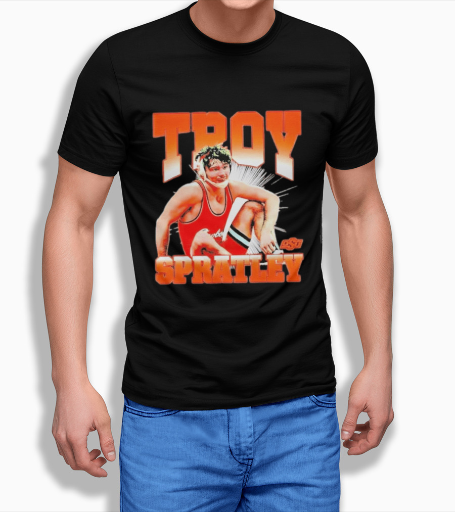 Troy Spratley OSU Oklahoma State Wrestling Player T-Shirt