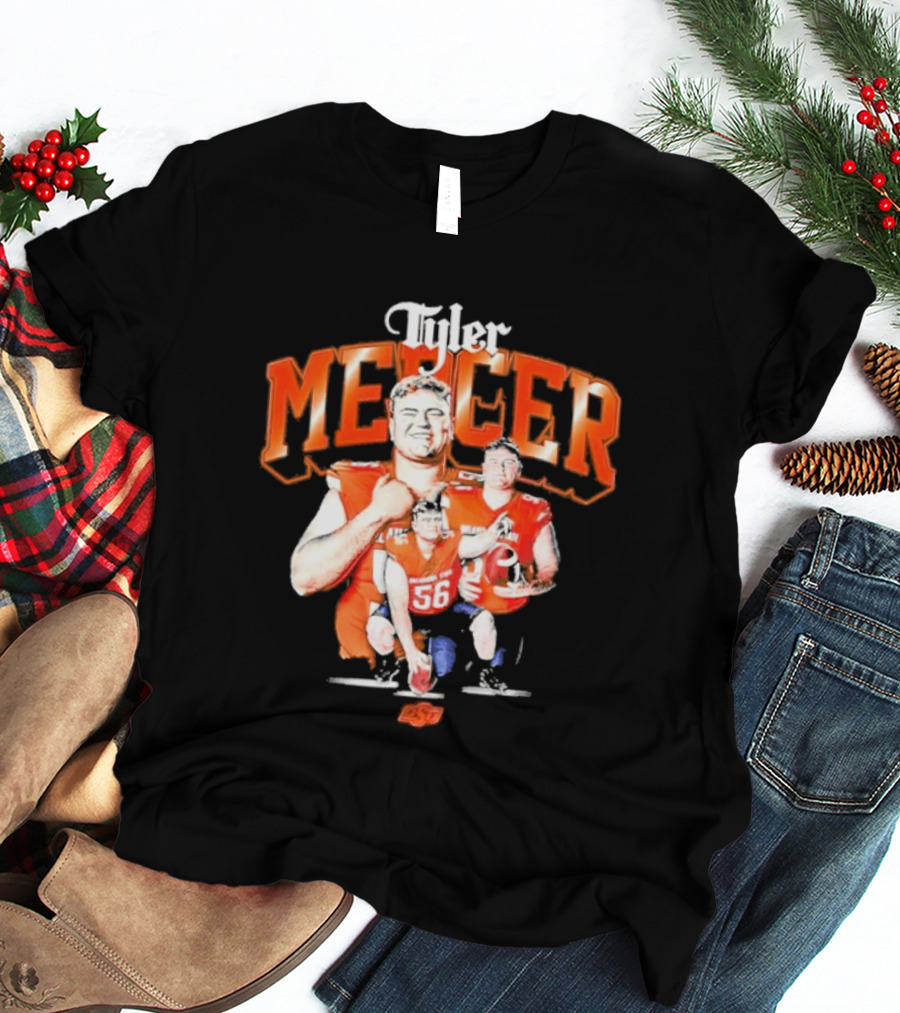 Tyler Mercer Oklahoma State Football Player Number 56 T-Shirt