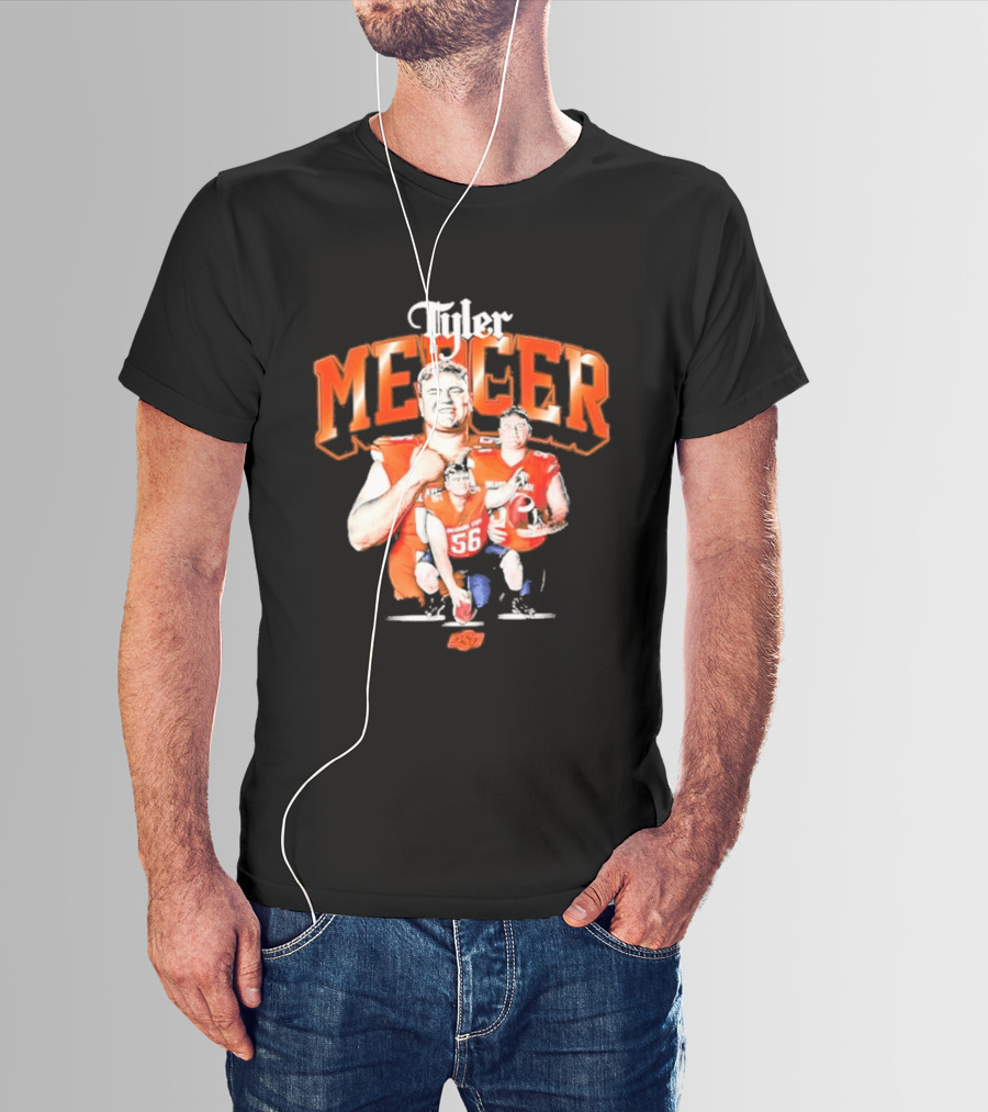 Tyler Mercer Oklahoma State Football Player Number 56 T-Shirt