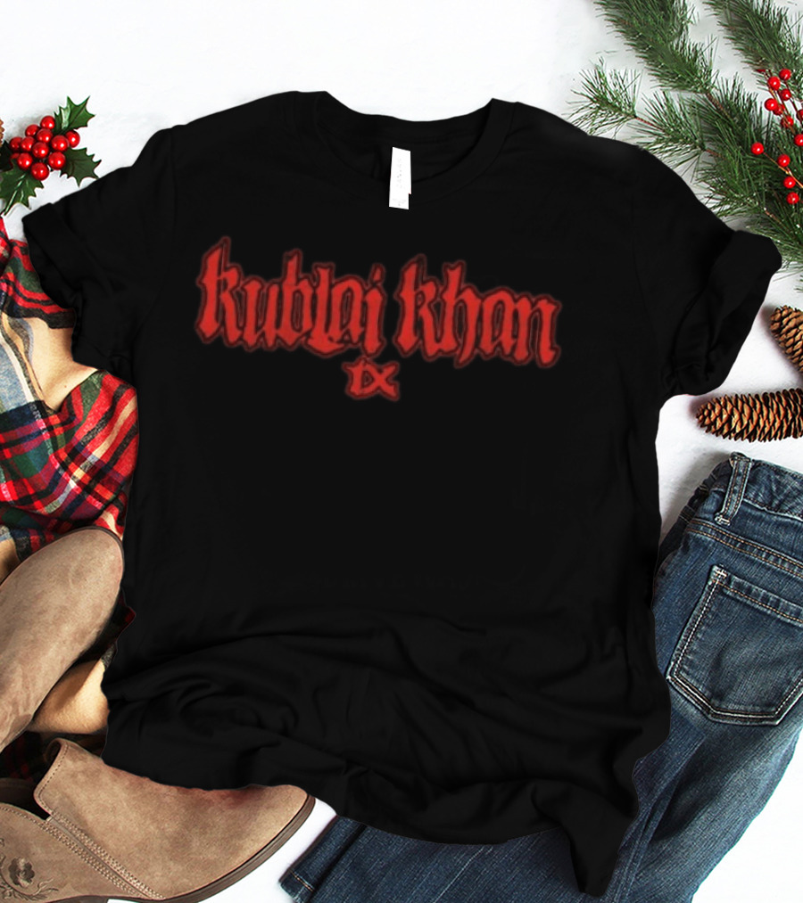 Imprint Store Kublai Khan Tx Love Will Never Be Enough Red Stylized T-Shirt