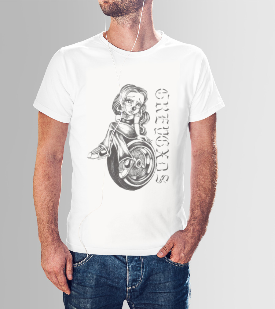 Greygxds Women's Lady Luck Raglan Vintage Style Art With Wheel T-Shirt