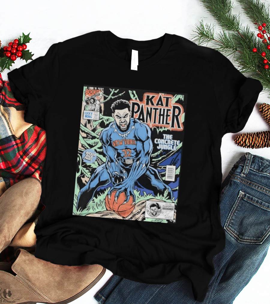 Kat Panther New York 32 The Concrete Jungle Comic Cover Booker Back Page T-Shirt