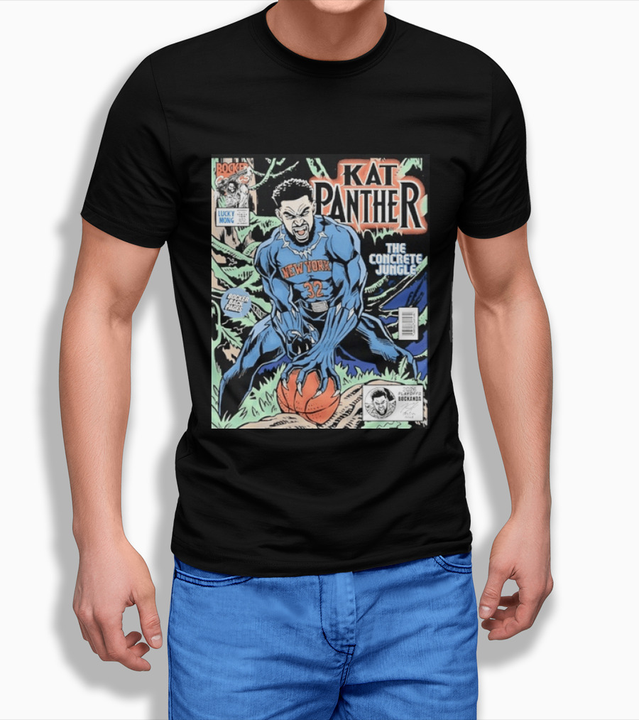 Kat Panther New York 32 The Concrete Jungle Comic Cover Booker Back Page T-Shirt