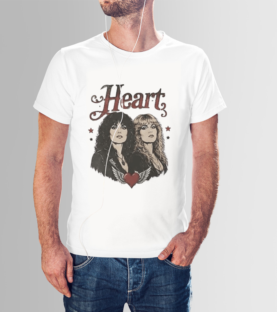 Heart Band Sing Loud Love Wild With Iconic Duo T-Shirt