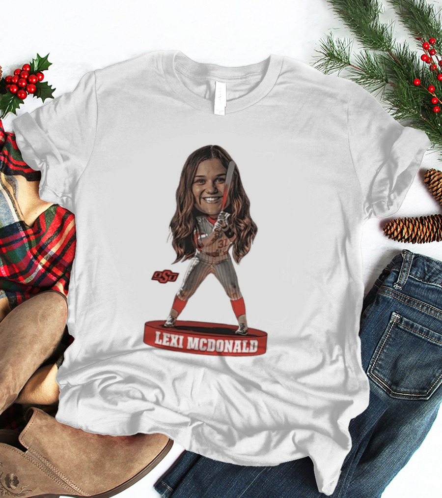 Lexi McDonald Oklahoma State Softball OSU Athlete Caricature T-Shirt