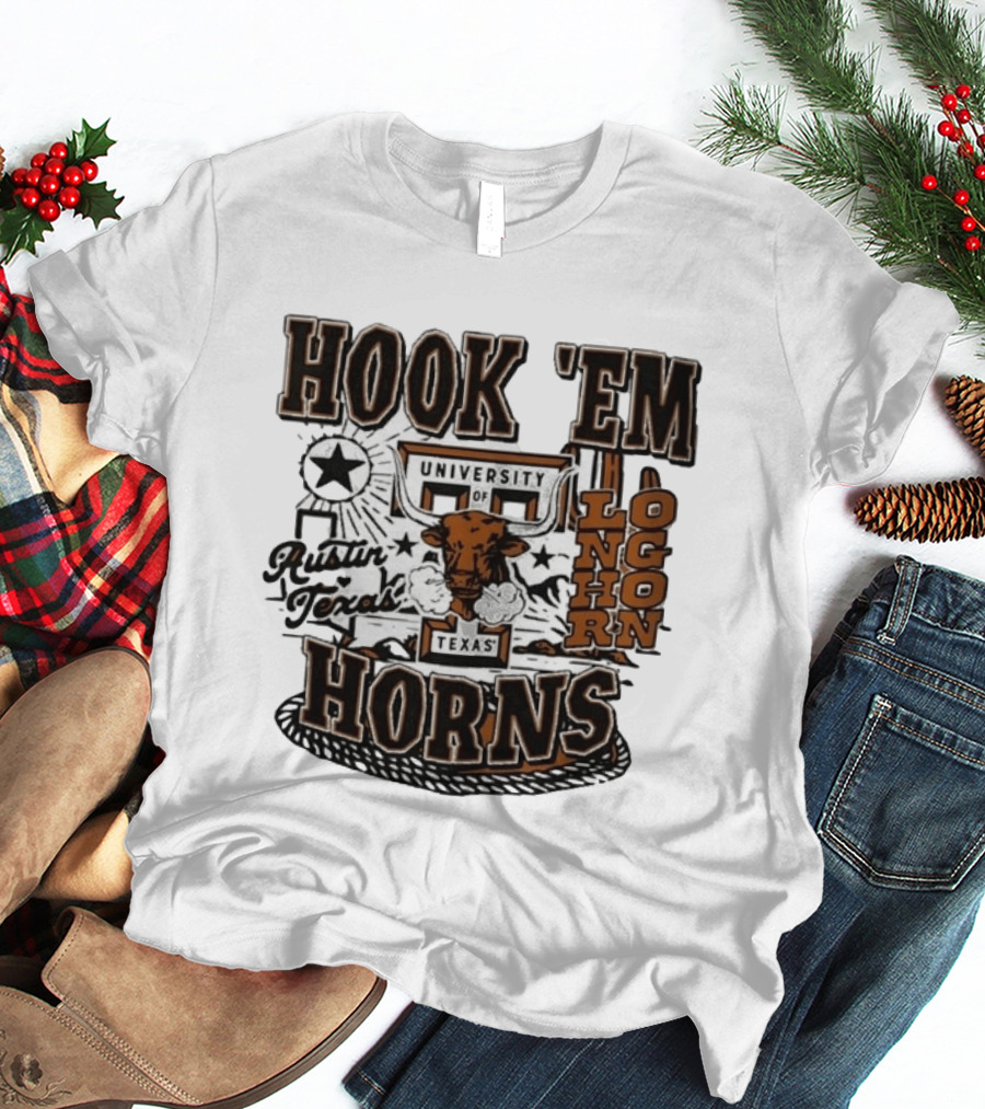 Hook 'Em Horns University Of Texas Austin Longhorns Texas T-Shirt
