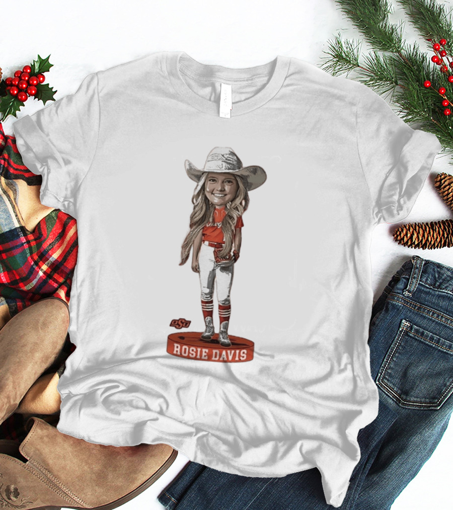 Rosie Davis Oklahoma State Softball Player Caricature OSU Team Spirit T-Shirt